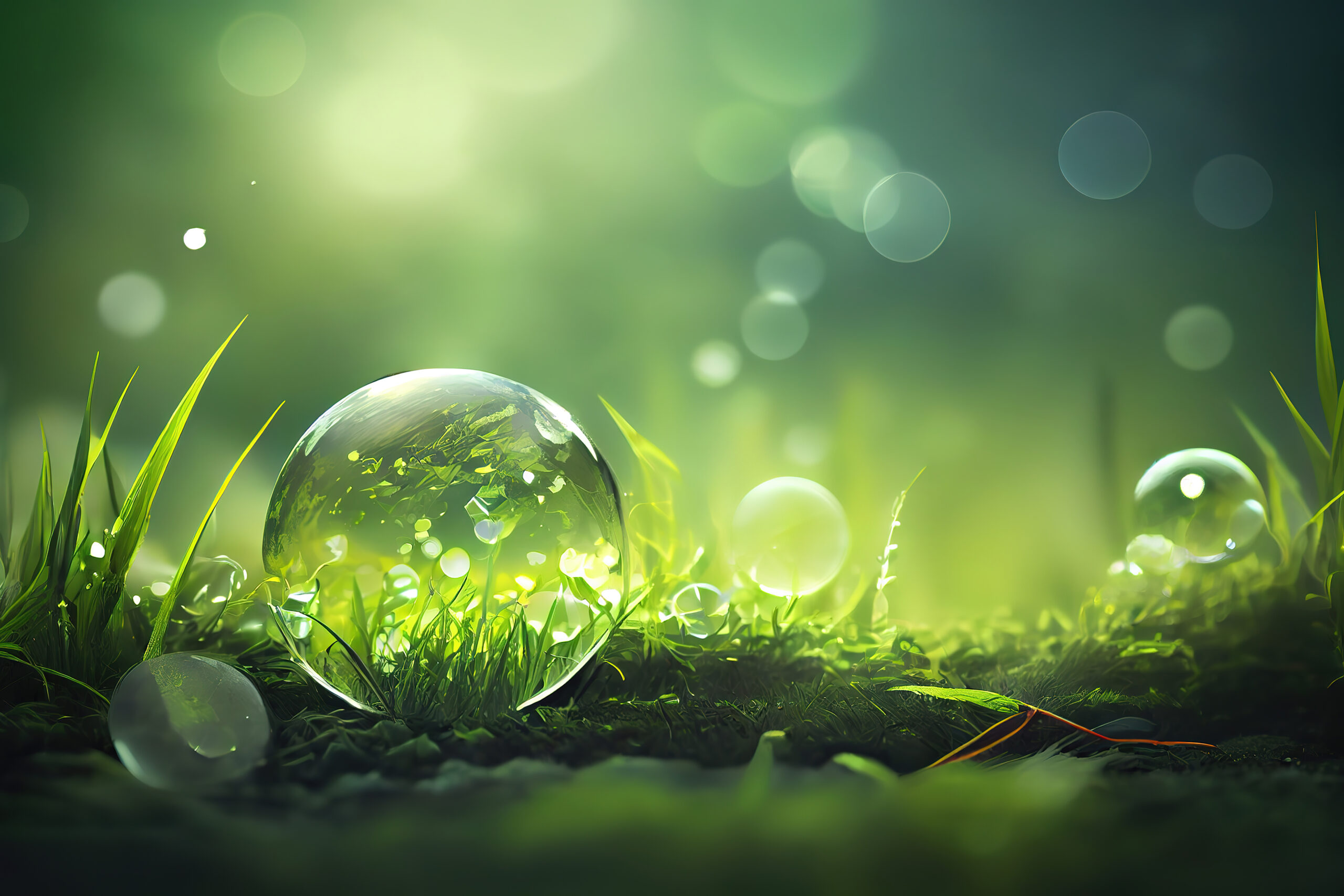 green grass. Generative Ai